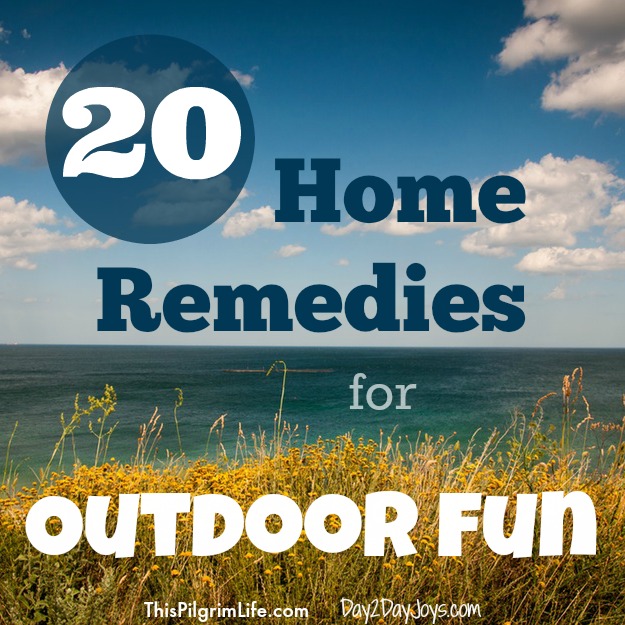A round-up of twenty home remedies to use before, during, and after your outdoor fun this summer. 