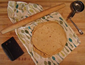 homemade soft whole wheat tortillas