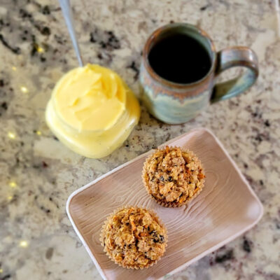 These carrot raisin muffins are naturally sweetened and full of wholesome ingredients. They're quick and easy-- a perfect healthy picnic or afternoon snack!