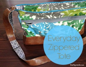Everyday Zippered Tote Tutorial