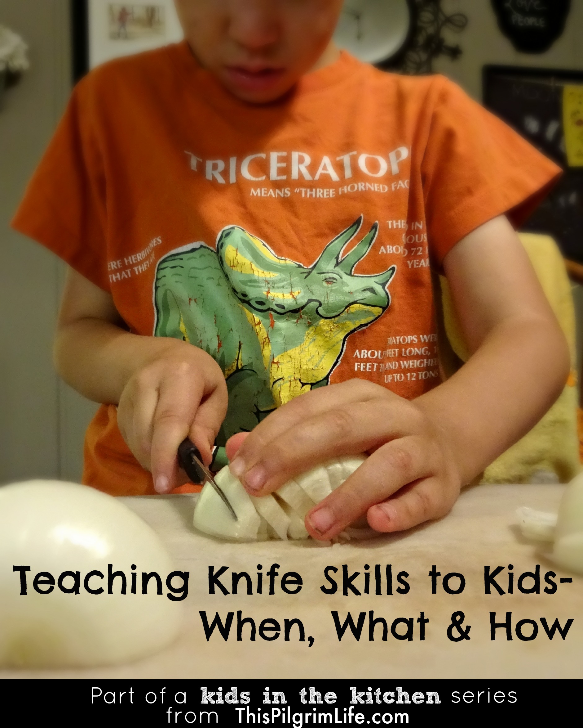 Even toddlers can safely participate in cutting food in the kitchen. Check out these tips for teaching knife skills to children of all ages. Plus, find ideas and links for age-appropriate cutting tools .