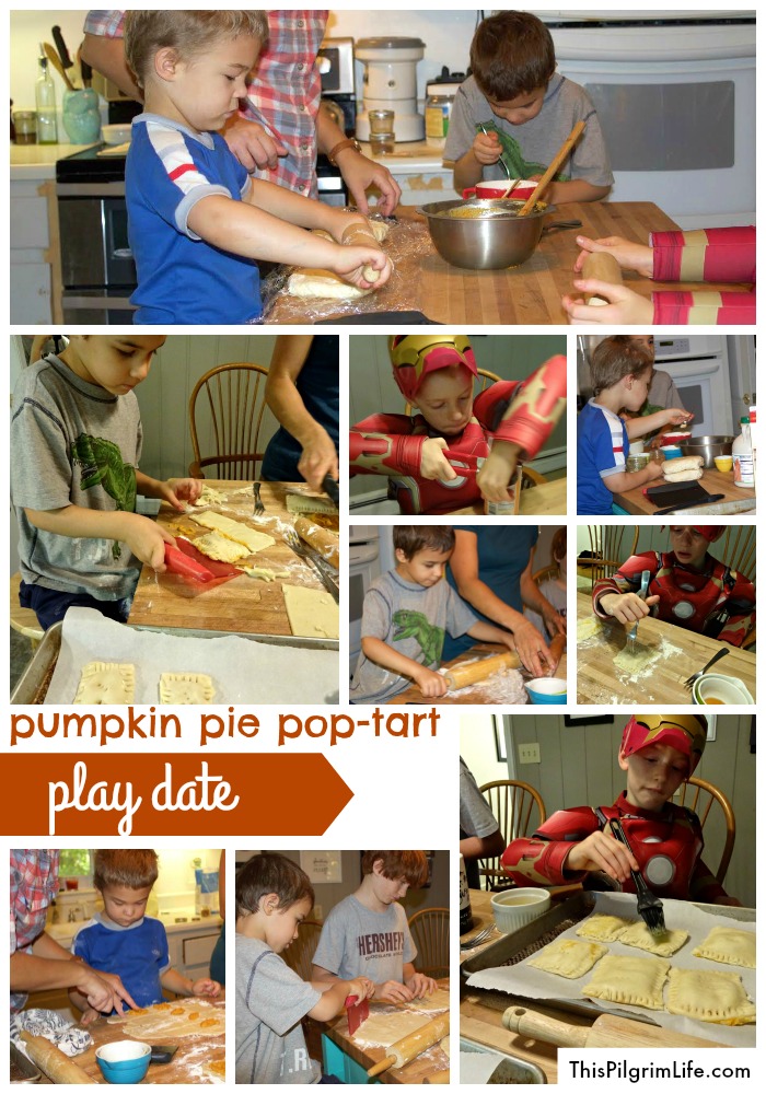 Host a play date to make pumpkin pie pop-tarts with friends! 