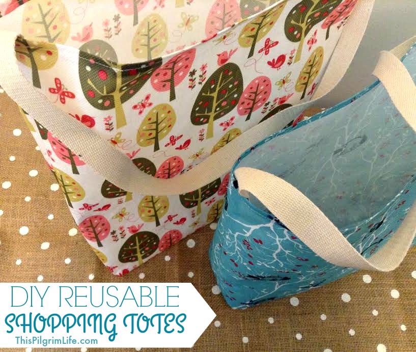 Follow this simple tutorial to make reusable shopping totes which are fun, frugal, and practical! 