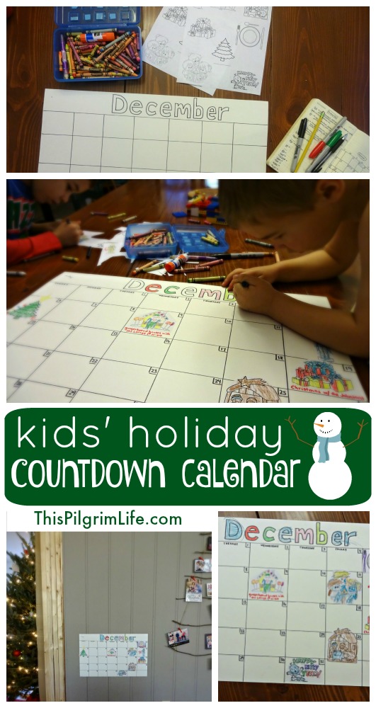 Make a countdown calendar with your kids this holiday season so they can see when all the special events are going on! (and stop asking every few minutes!)