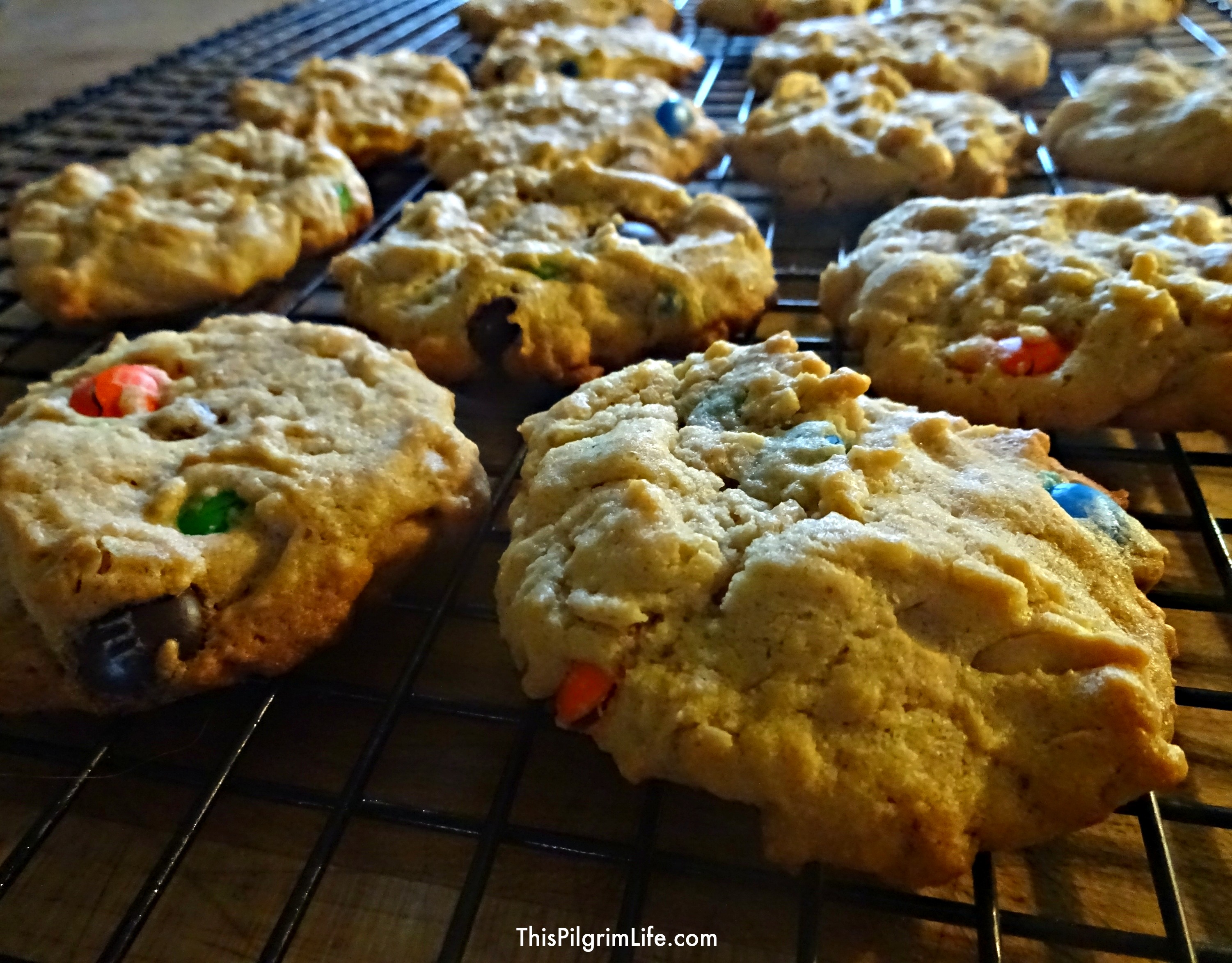 Peanut butter cookies packed with nutty flavor and colorful M&M's! 