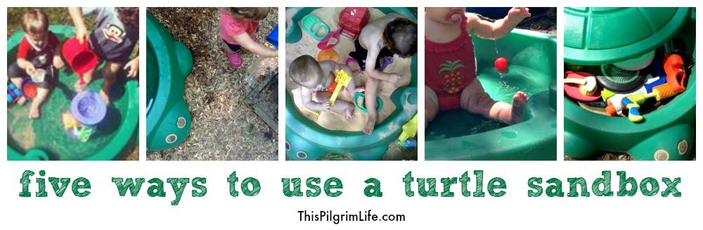 Turtle sandboxes are not only for sand! Check out these simple ways to repurpose a common toy! 