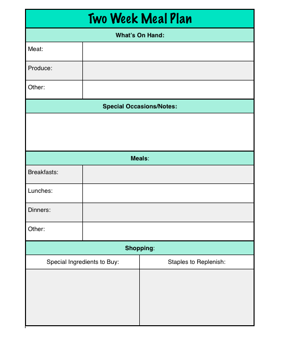 Check out these free printables to help you meal plan, shop, and stick to your grocery budget! 