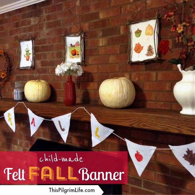 Child-made fall felt banner