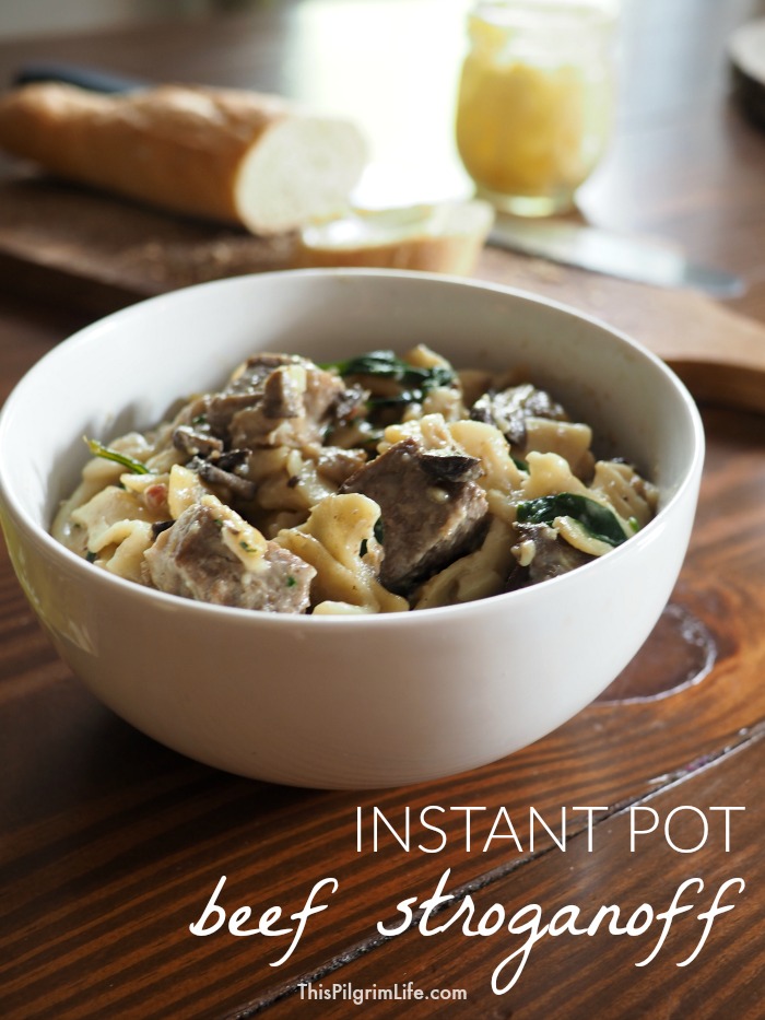 Delicious, creamy beef stroganoff with melt-in-your-mouth meat made in the Instant Pot in just about thirty minutes? YES PLEASE! 