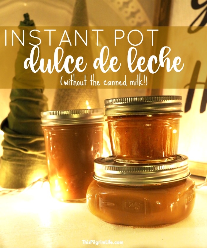 How to make amazing, homemade dulce de leche in your Instant Pot from two basic ingredients (you can skip the canned milk!).