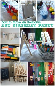 Throw an awesome art birthday party for your creative kids! Check out these ideas for games, activities, decor, and more!