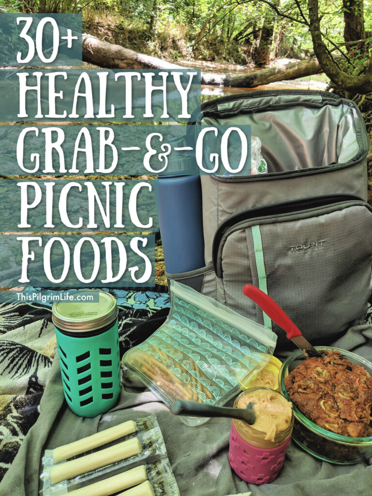 Pack a quick and easy picnic with these healthy picnic foods! Spend less time in the kitchen and more time enjoying the outdoors! 