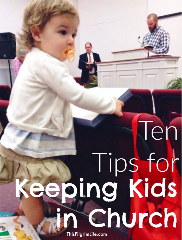 Keeping kids in church may not be easy, but it is worth the effort! Here are ten tips for keeping your kids in church from a mom who has been doing it for years!