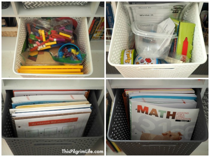 It's possible to create an organized homeschool space in a common room without it looking like a classroom! Here is how this mom makes her dining room into a functional homeschool space while keeping the room relaxing and inviting! 