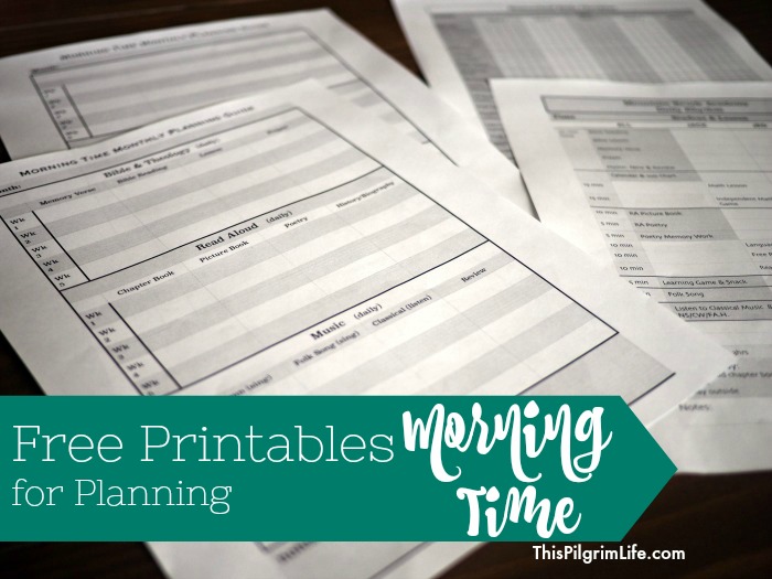 Planning time for truth, goodness, and beauty in your homeschool day is easier with these free Morning Time printables!