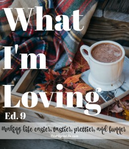 Life can be crazy and so very full. Focusing on what is making life more lovely is a great habit! Here is what is making our lives easier, tastier, prettier, and funner.