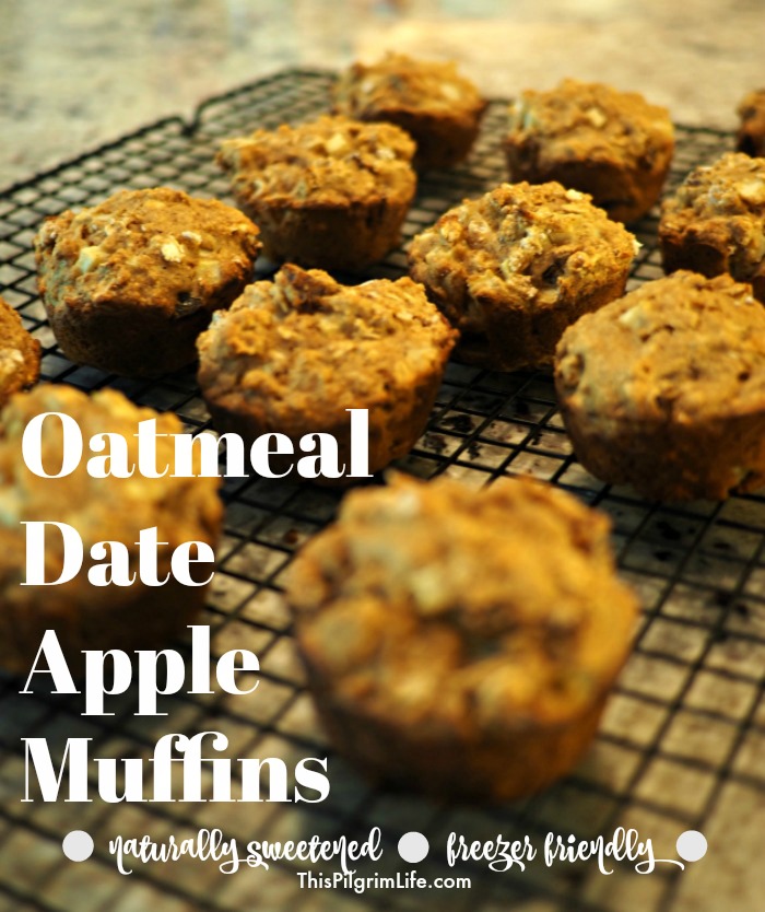 Oatmeal Date Apple Muffins