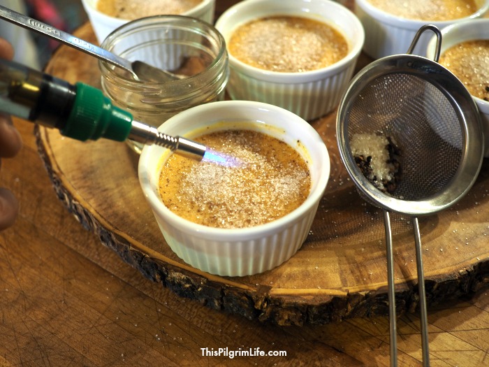 Instant Pot pumpkin pie creme brûlée is so quick and easy to make, and is an AMAZING Fall treat! 