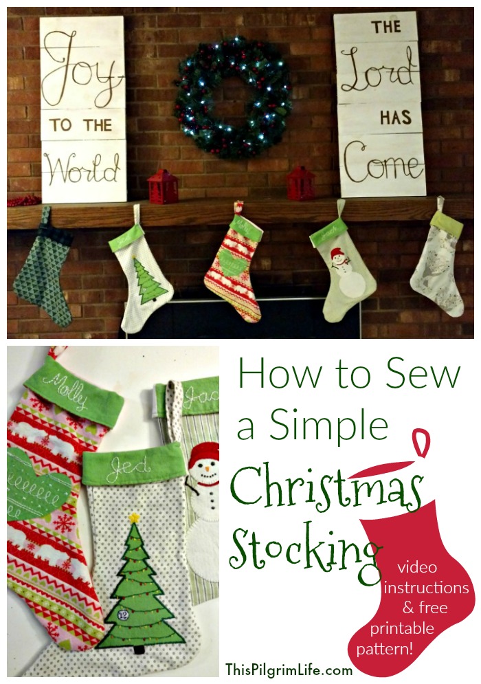 Make and personalize simple Christmas stockings to hang and fill in your home! 