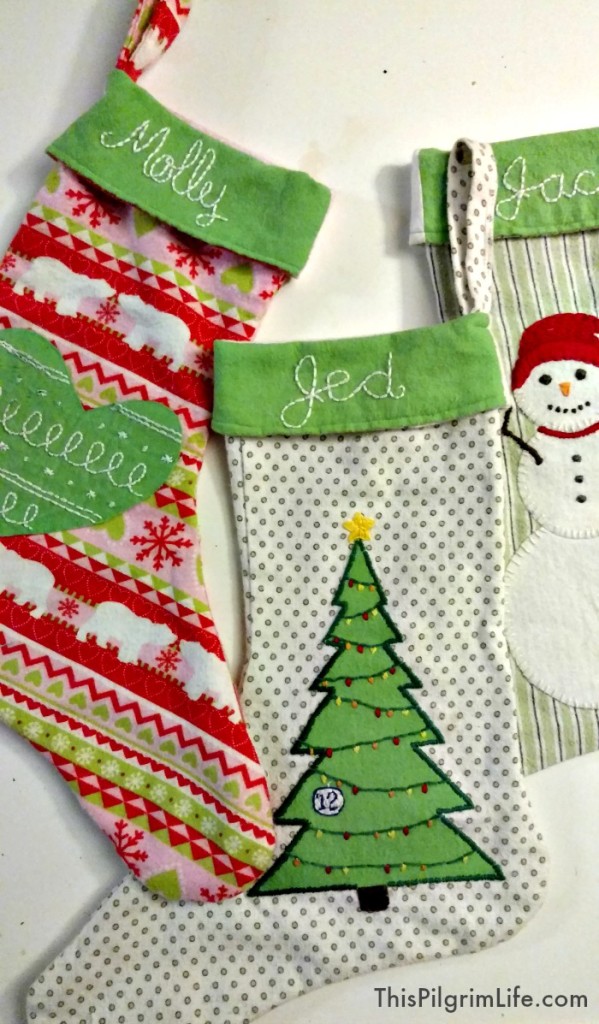 Make and personalize simple Christmas stockings to hang and fill in your home! 
