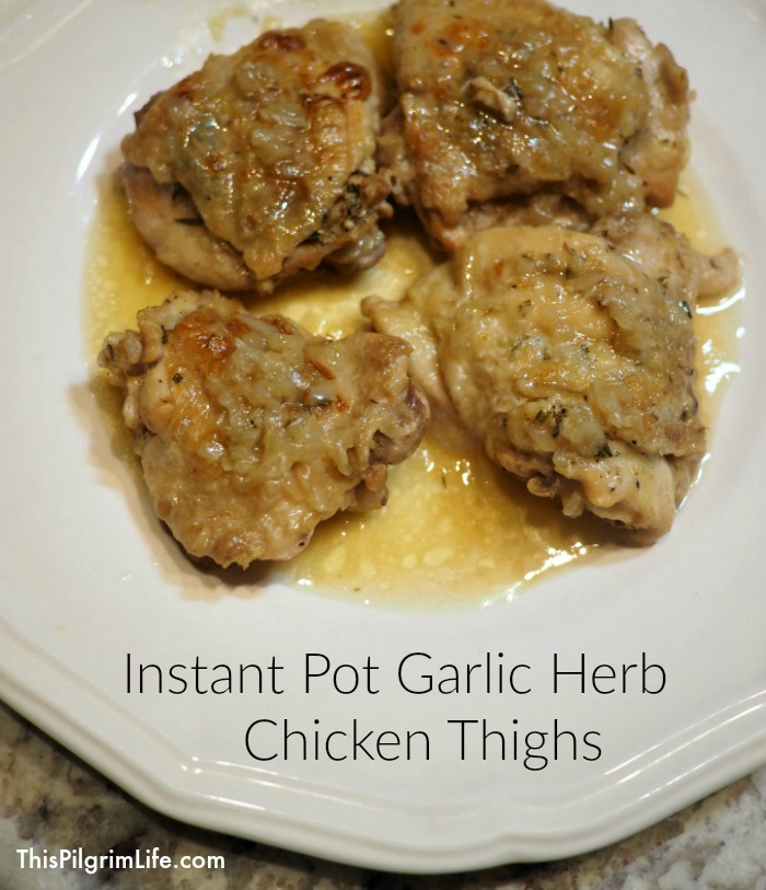 Cook a side of creamy, cheesy grits along with chicken thighs stuffed with garlic and herbs for an amazingly simple, easy, and tasty dinner in your Instant Pot! 