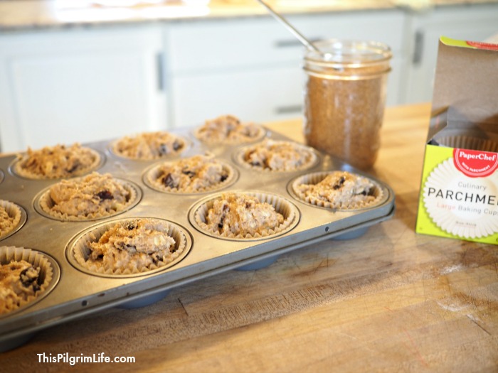  These naturally sweetened raisin, date, and walnut muffins are packed with goodness and make a perfect snack or breakfast! 