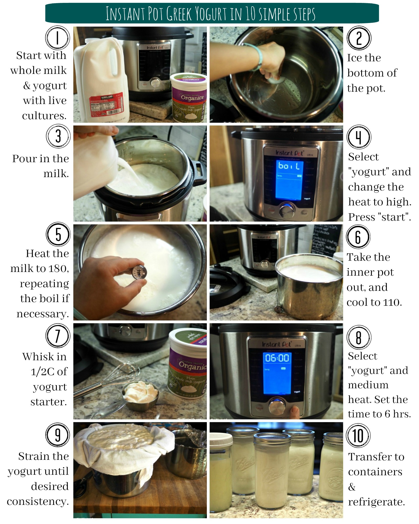 Instant Pot Yogurt in 10 Simple Steps!