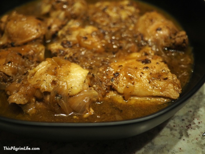 AMAZING Instant Pot chicken cacciatore, adapted from my Italian mother-in-law's recipe! The Instant Pot considerably cuts down on the time without sacrificing any of the flavor! 