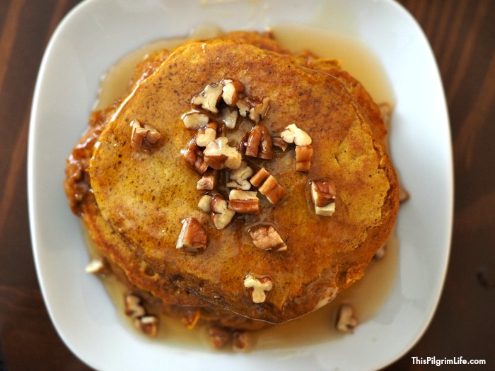 Pumpkin pancakes are a nutritious and delicious way to start the day!! 