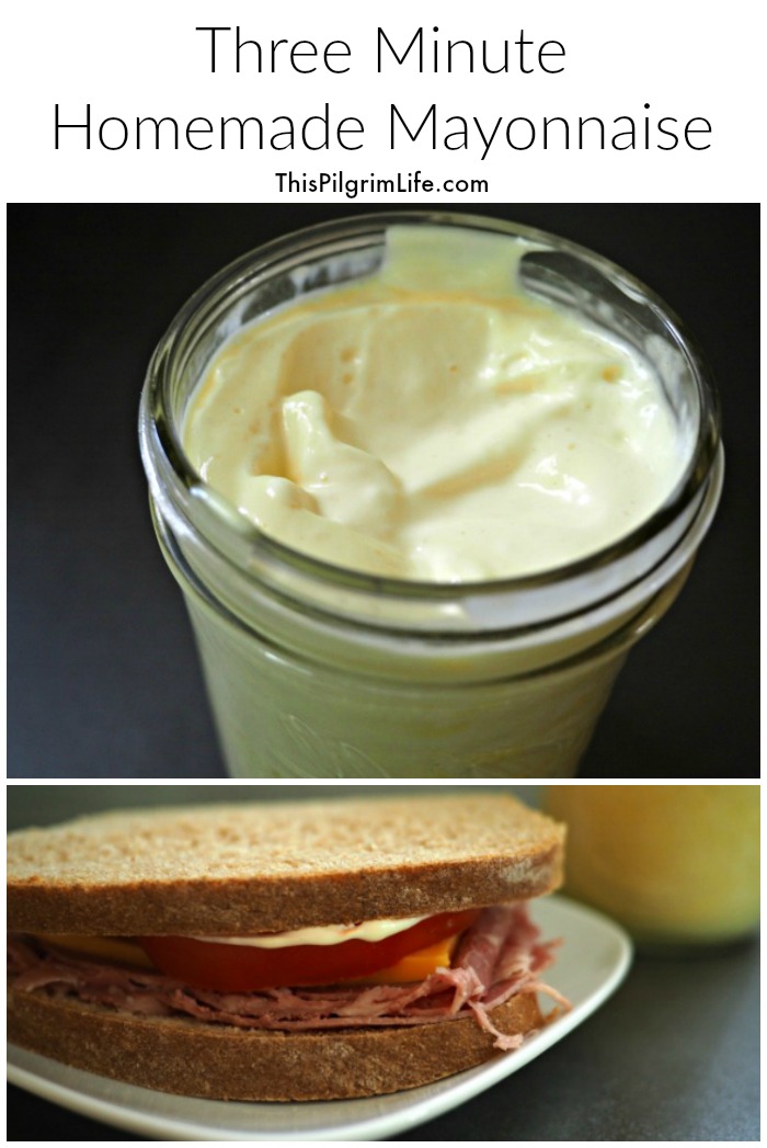 Homemade mayonnaise is so easy to make and uses common kitchen ingredients-- you'll never have to buy it again! 