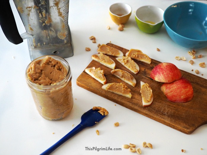 Smooth and creamy and oh-so-DELICIOUS peanut butter. This homemade peanut butter is very easy to make and is so much tastier than store-bought versions!
