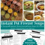 Spend an afternoon making Instant Pot freezer soups and you will reap the benefits for weeks and weeks! These soups are so easy to prepare in the Instant Pot, and then can be frozen right in canning jars. Get six soup recipes that are perfect in the freezer, several FREE printables, and a full step-by-step video! 