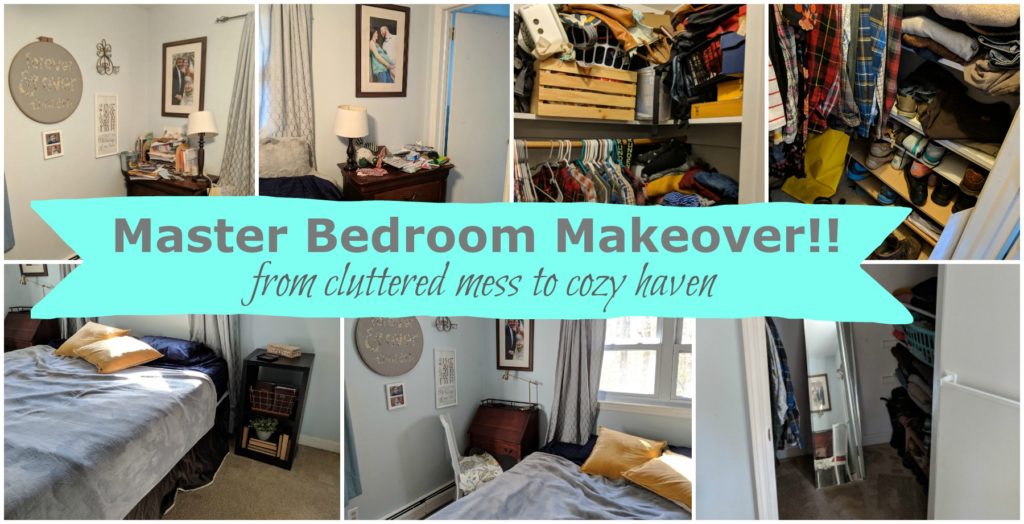  Our master bedroom was out of control with clutter and too much stuff! I did a master bedroom makeover last week, and the change is amazing! Our closet especially is like a whole new room! 