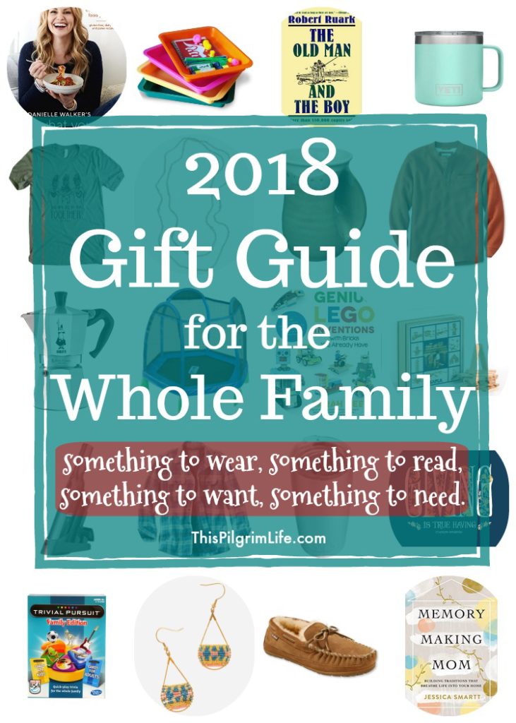 There is something to wear, read, want, and need for everyone in this whole family gift guide! Find unique gift ideas for the kids, for moms, and for dads. 