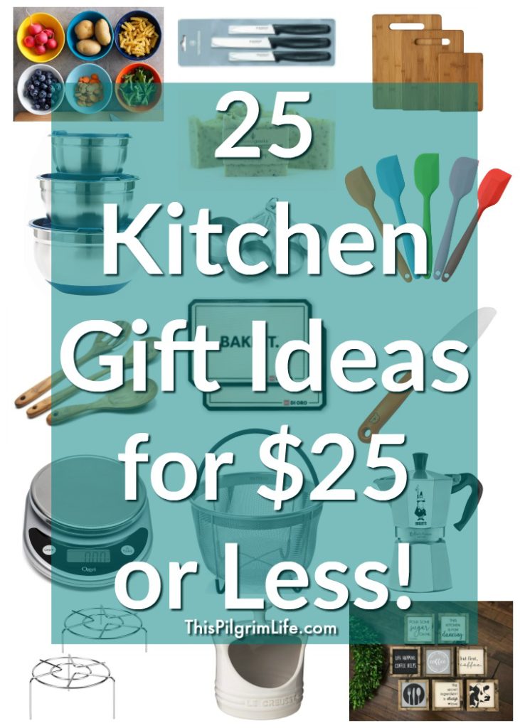 Check out this list of 25 kitchen gift ideas for everyone on your list-- the bakers, the home chefs, the kid cooks, and even those who just like their kitchen to look nice without worrying too much about function! Plus, everything is $25 or less!