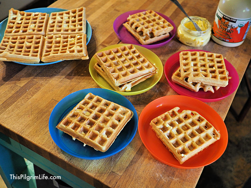 Perfect homemade waffles from scratch, ready for a delicious Saturday morning breakfast! These waffles are easy to prepare and high in protein, fiber, and vitamins.