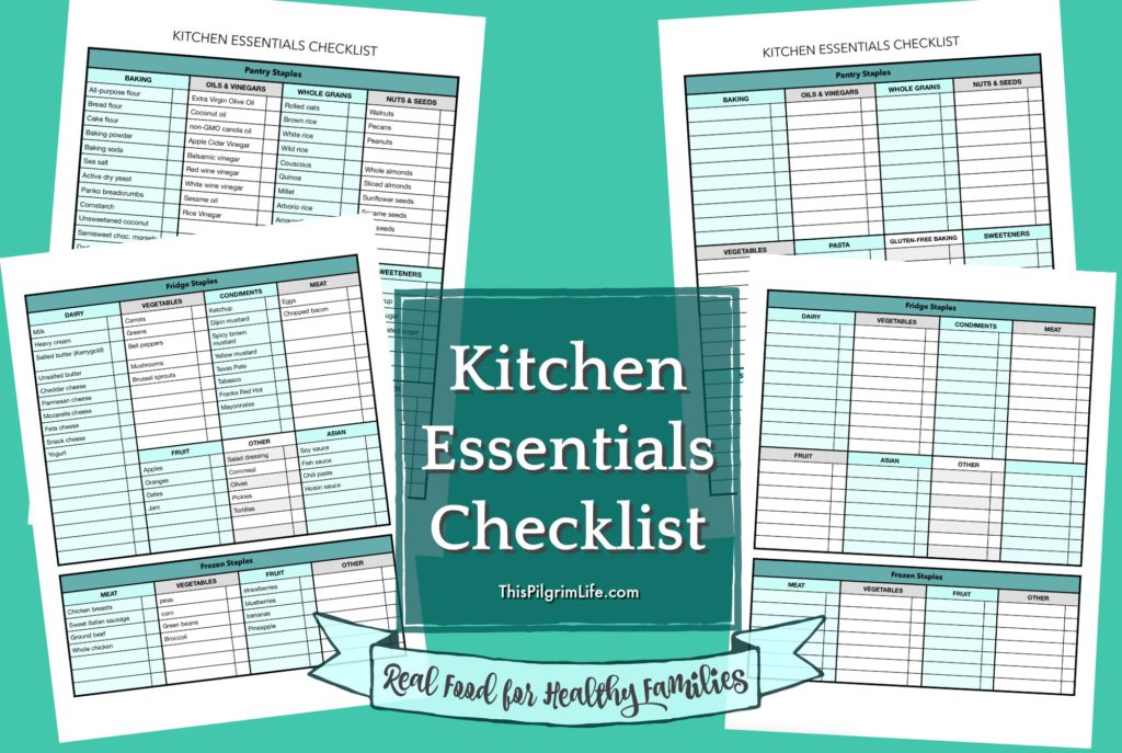 Tour My Kitchen Organization Real Food Pantry Essentials A Free Printable Checklist This Pilgrim Life