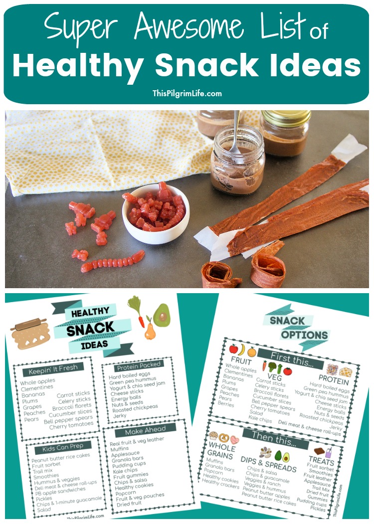 If you're tired of the same old snacks, or want to make healthy changes to your snack routine, this super awesome list of healthy snack ideas is for you! Get fresh inspiration, and easy-to-make recipes! 