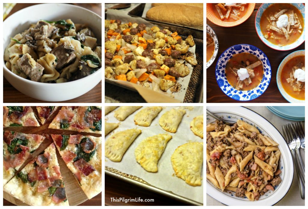 Here's our meal plan for breakfasts, lunches, & dinners for the next two weeks! 