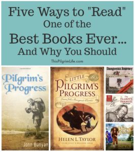 Pilgrim's Progress has been a classic for hundreds of years for good reason, but... it can be a little difficult to get through at first, especially if you are reading it as a family. I'm giving you five ways to "read" one of the best books ever written-- picture book, kids' version, movie, and more!