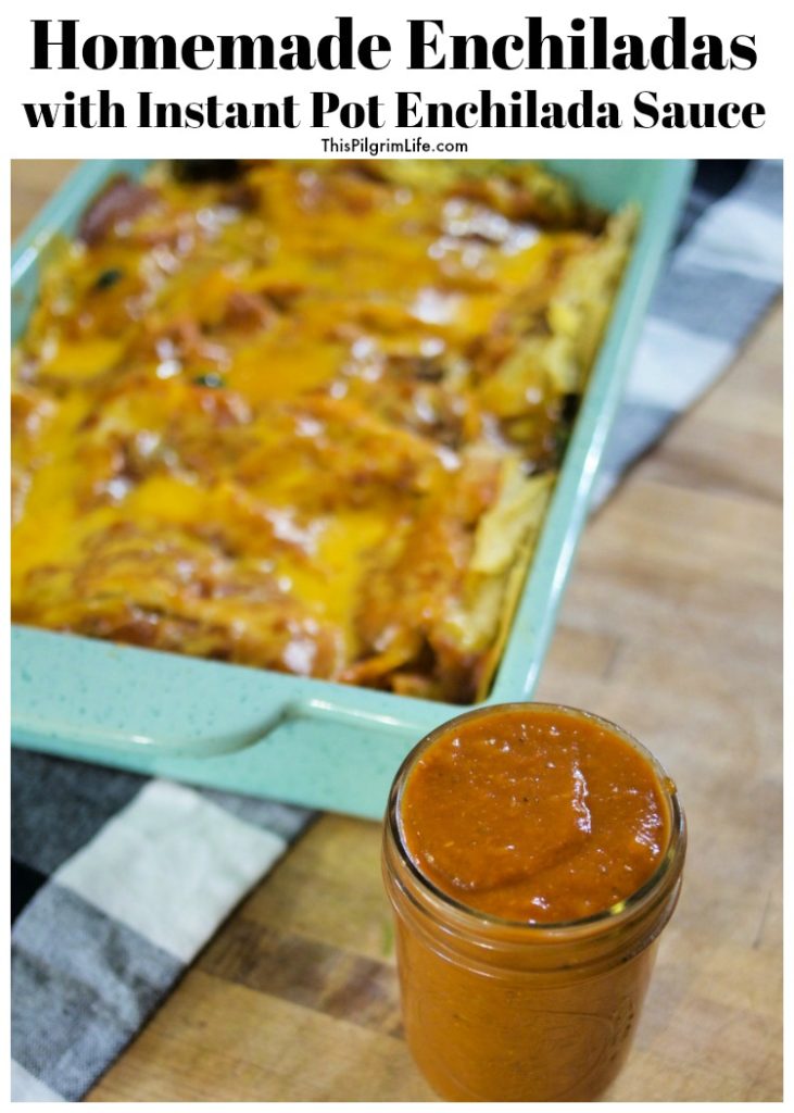 Healthy, homemade enchiladas with a from-scratch enchilada sauce you can throw together in your Instant Pot!