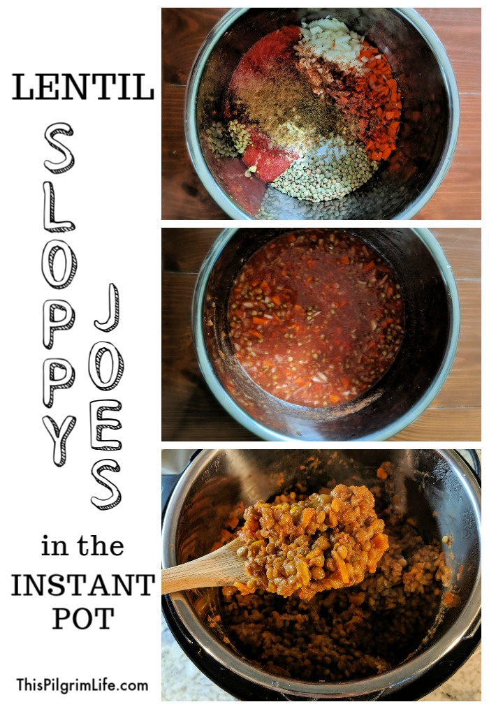 These lentil sloppy joes are effortlessly easy, perfectly frugal, and healthy too. They're made with green lentils instead of ground beef, making them a delicious meatless meal option for lunch or dinner. AND (this is one of my favorite parts) you can use the delay start feature on your Instant Pot so you're sloppy joes will be ready whenever you are! 