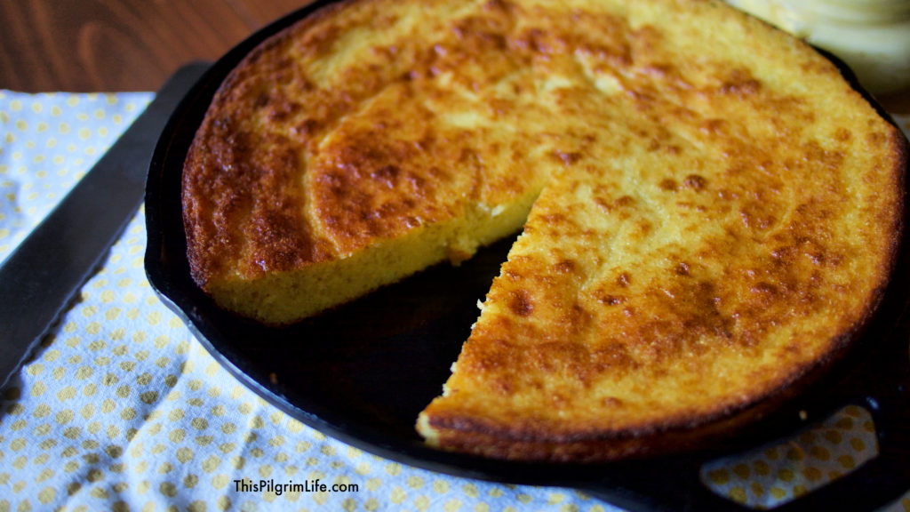 Some meals just call for a pan of rich, butter, slightly sweet cornbread! This skillet cornbread recipe is easy and so delicious! We always make cornbread with chili, rice and beans, and several other meals. 