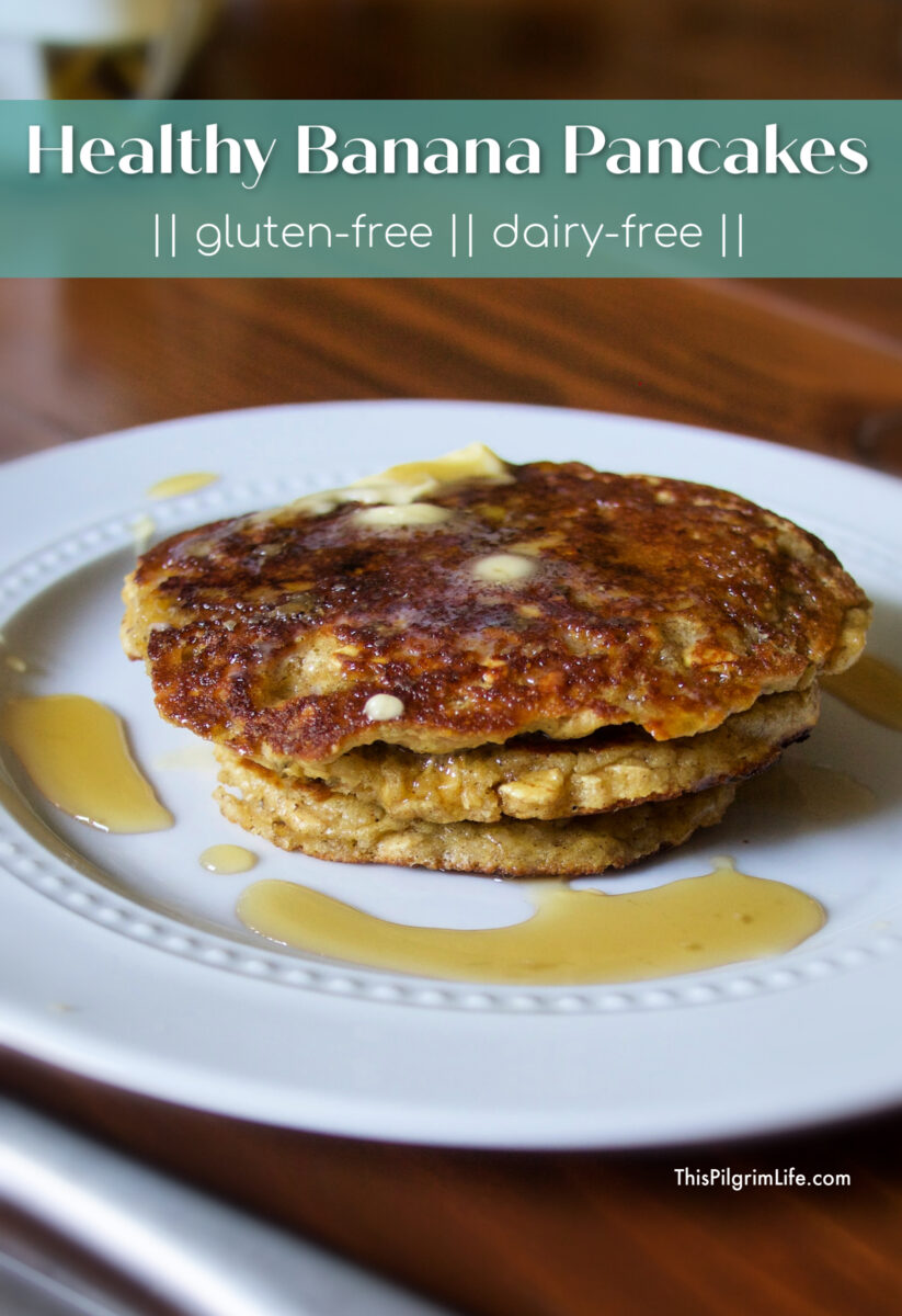 Soft and melt-in-your-mouth banana pancakes! They're so easy to make and gluten-free and dairy-free!