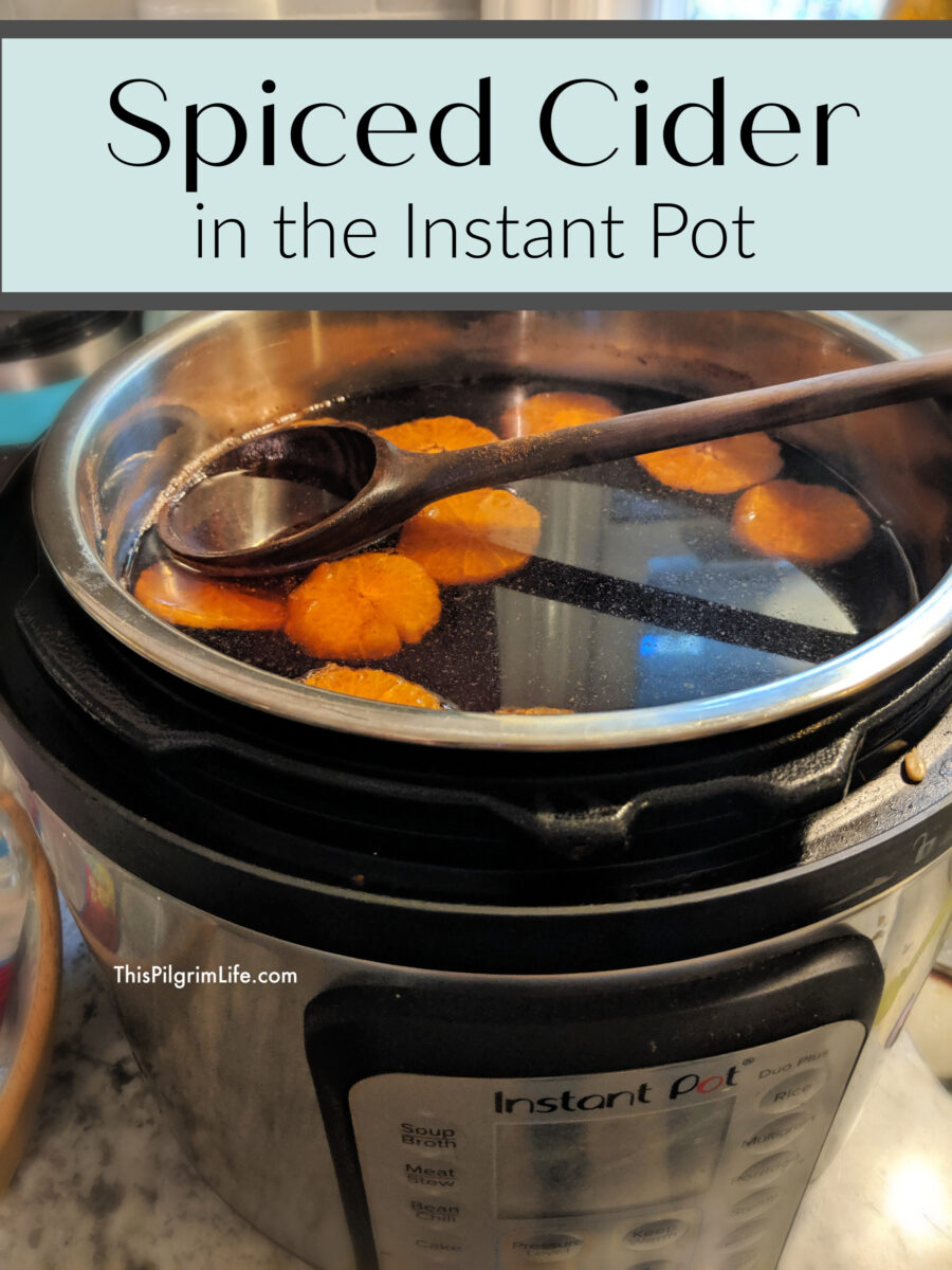 This spiced cider in the Instant Pot is so easy, so delicious, and makes your house smells amazing! 