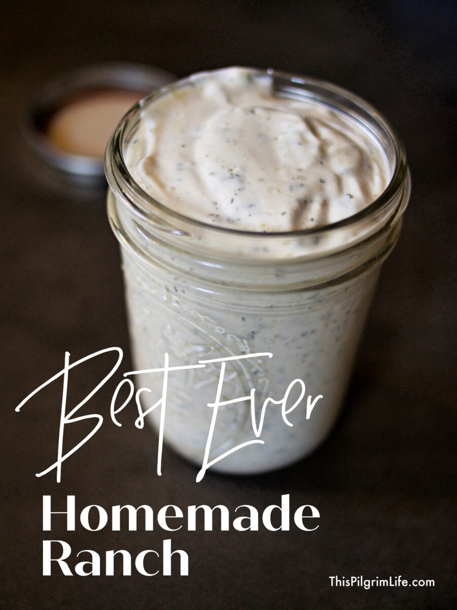 This is the best homemade ranch EVER and can be made quickly and easily with kitchen staples!