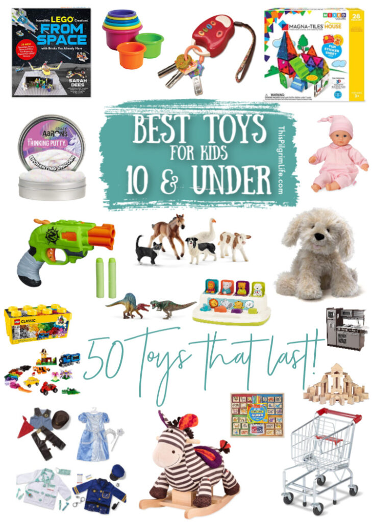 With SOOOOO many toy options out there, how do you know which to pick?! These are some of the BEST TOYS for kids 10 and under, put together by a mom of five busy kids!