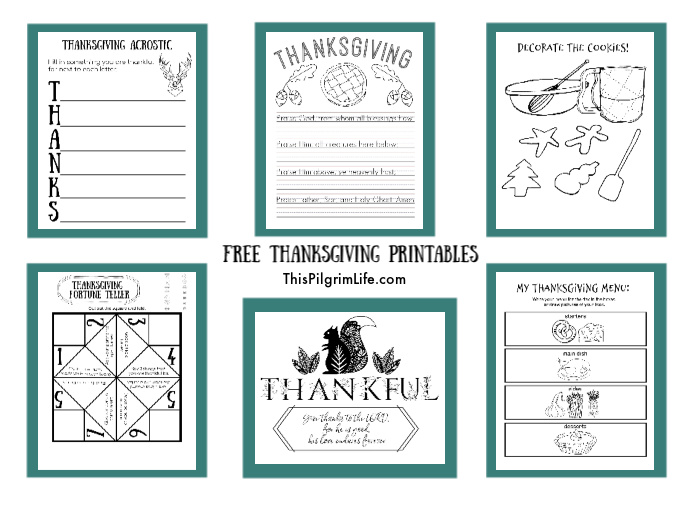 Happy Thanksgiving! Print off these free Thanksgiving printables for quick and easy fun on turkey day! 