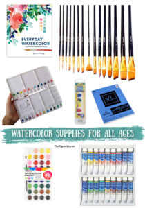 Watercolor painting is a simple and fun hobby for all ages! You can get started with this basic list of watercolor supplies, perfect for artists of any age. 
