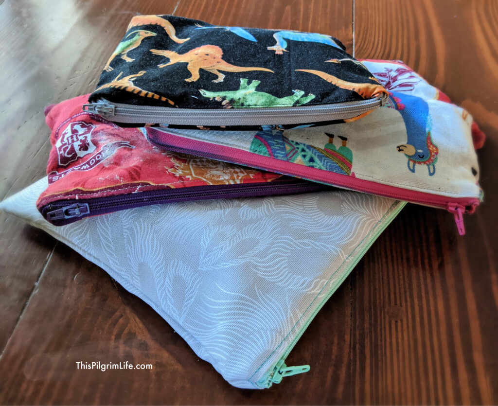 bag series: simple zipper pouches